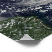 De orkaan Ike over Cuba, Jamaica en de Baham Poster (Hoek)