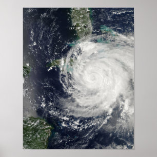 De orkaan Ike over Cuba, Jamaica en de Baham Poster