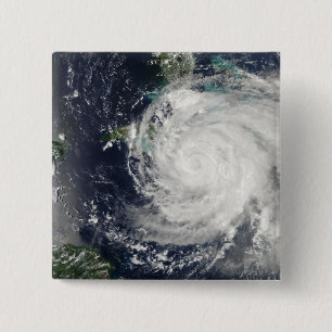 De orkaan Ike over Cuba, Jamaica en de Baham Vierkante Button 5,1 Cm