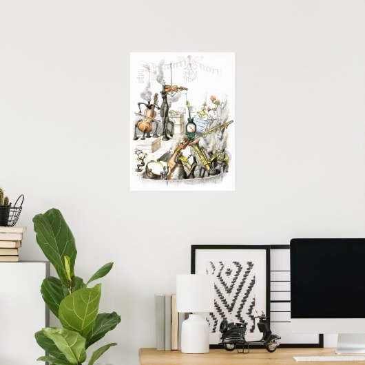 De orkest Fun Time Poster Art (Thuiskantoor)