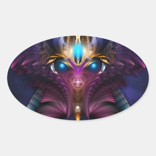 De Orkolon Starfield Ovale Sticker (Voorkant)