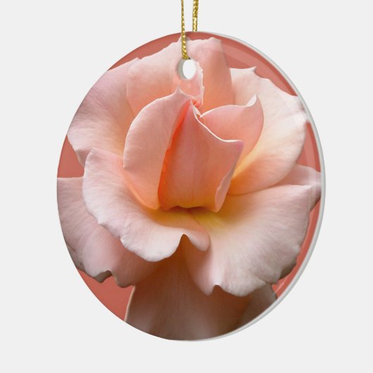 De Ornament van het Roos van het peach Gepersonali (Links)