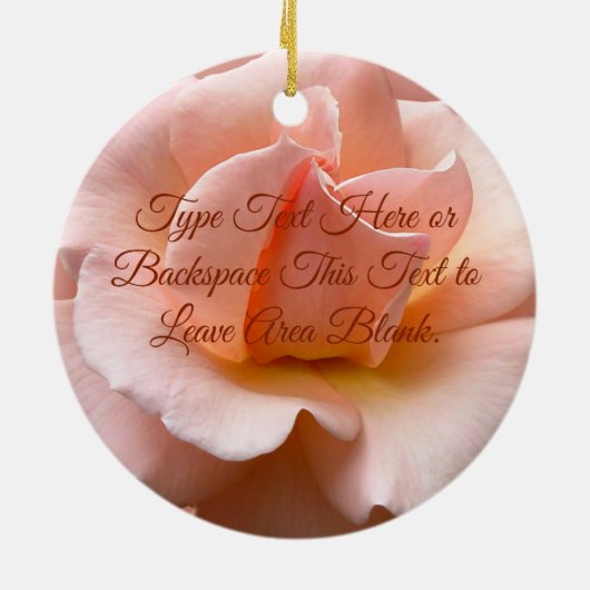 De Ornament van het Roos van het peach Gepersonali (Achterkant)