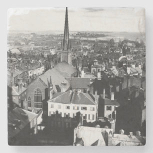 De ornamentale spiraal van een kerk in Boston Stenen Onderzetter