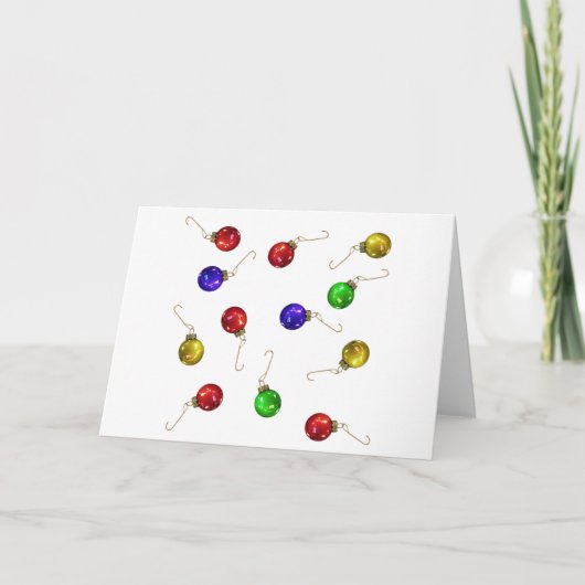 De Ornamenten van de bal Feestdagen Kaart (Voorkant)