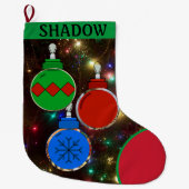 De Ornamenten van de Boom van de Foto van het Kat Grote Kerstsok (Voorkant)