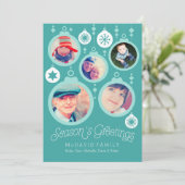 De Ornamenten van de Familie van Kerstmis Feestdagenkaart (Staand voorkant)