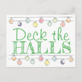 De Ornamenten van de Kerstmis van de Waterverf van Feestdagenkaart (Voorkant)