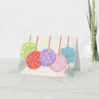 De Ornamenten van de vakantie Feestdagen Kaart