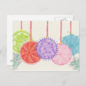 De Ornamenten van de vakantie Feestdagenkaart (Voorkant / Achterkant)