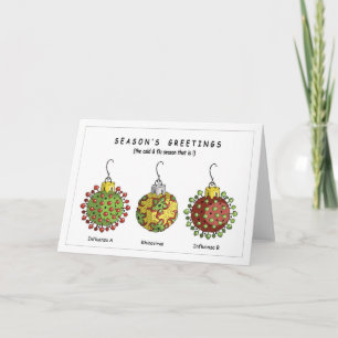 De Ornamenten van het virus Feestdagen Kaart