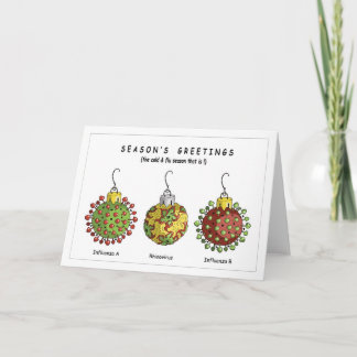 De Ornamenten van het virus Feestdagen Kaart