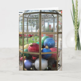 De Ornamenten van Kerstmis Feestdagen Kaart