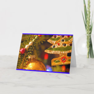 De ornamenten van Kerstmis Feestdagen Kaart