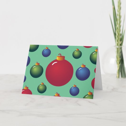 De Ornamenten van Kerstmis Feestdagen Kaart (Voorkant)