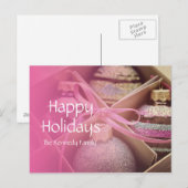 De Ornamenten van Kerstmis van de pastelkleur Feestdagenkaart (Voorkant / Achterkant)