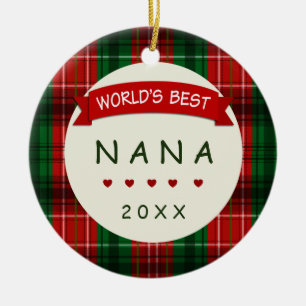 De Ornamenten van Nana Holiday Plaid Christmas