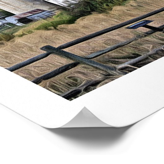 De Osguthorpe Barn van Leslie Harlow Poster (Hoek)