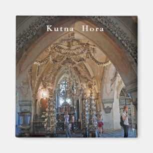 De ossuary in Sedlec of de Church of All Saints. Magneet