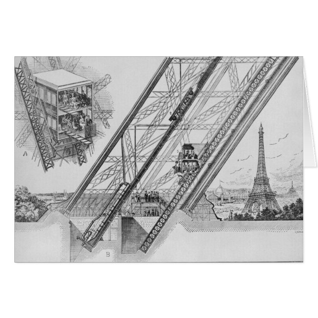 De Otis Elevator in de Eiffeltoren (Voorkant Horizontaal)