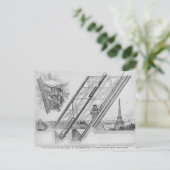 De Otis Elevator in de Eiffeltoren Briefkaart (Staand voorkant)