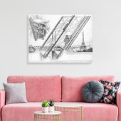 De Otis Elevator in de Eiffeltoren Canvas Afdruk (Insitu (Woonkamer))