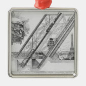 De Otis Elevator in de Eiffeltoren Metalen Ornament (Voorkant)