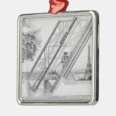 De Otis Elevator in de Eiffeltoren Metalen Ornament (Links)