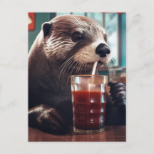 De Otter Drink in een café
