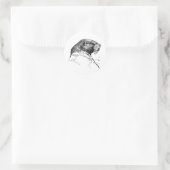 DE OTTER RONDE STICKER (Tas)