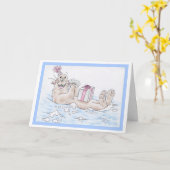 De Otter van het Zee van de verjaardag Kaart (Gele Bloem)