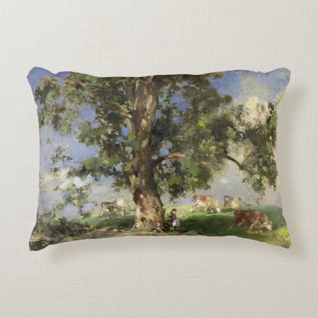 De oude asboom (olie op canvas) accent kussen (Voorkant)