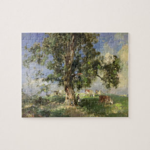 De oude asboom (olie op canvas) legpuzzel