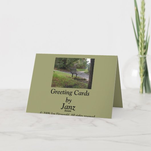 De oude Bank van het Park Kaart (Achterkant)