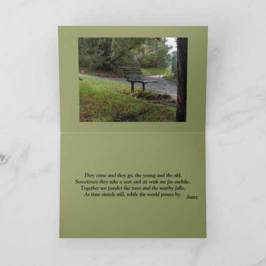 De oude Bank van het Park Kaart (Binnen)