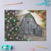 De oude Barn Kerstmis Tissuepapier (Craft)