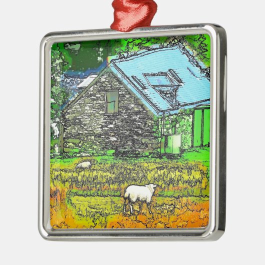 DE OUDE BARN METALEN ORNAMENT (Links)