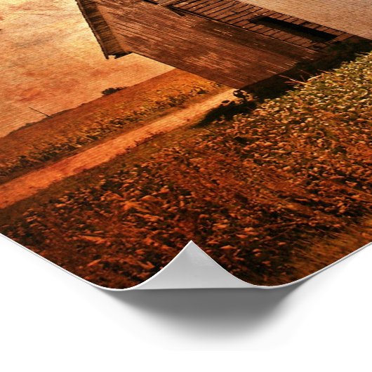 De oude Barn Poster (Hoek)