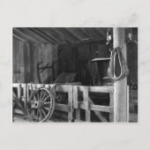 De oude Barn - zwart in wit Briefkaart (Voorkant)