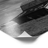 De oude Barn - zwart-wit Foto Afdruk (Hoek)