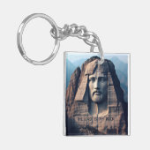 De oude beschermer: De Heer is mijn steen Sleutelhanger (Voorkant Links)