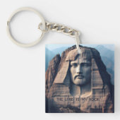 De oude beschermer: De Heer is mijn steen Sleutelhanger (Voorkant)