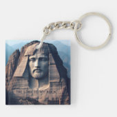 De oude beschermer: De Heer is mijn steen Sleutelhanger (Achterkant)