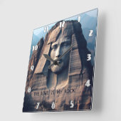 De oude beschermer: De Heer is mijn steen Vierkante Klok (Hoek)