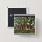 De oude bibliotheek, Yale College, zeldzame Photoc Vierkante Button 5,1 Cm (Voorkant /achterkant)