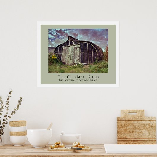De oude bootloods, Lindisfarne Poster (Keuken)