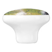 De oude brug (door Guy Roos) Keramische Knop (Zijkant)