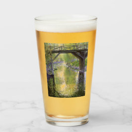 De Oude Brug (door Guy Rose) Glas