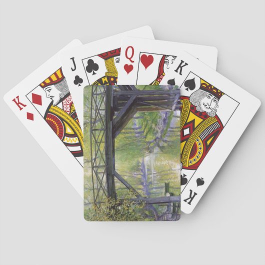 De Oude Brug (door Guy Rose) Pokerkaarten (Achterkant)