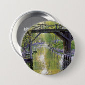 De Oude Brug (door Guy Rose) Ronde Button 7,6 Cm (Voorkant /achterkant)